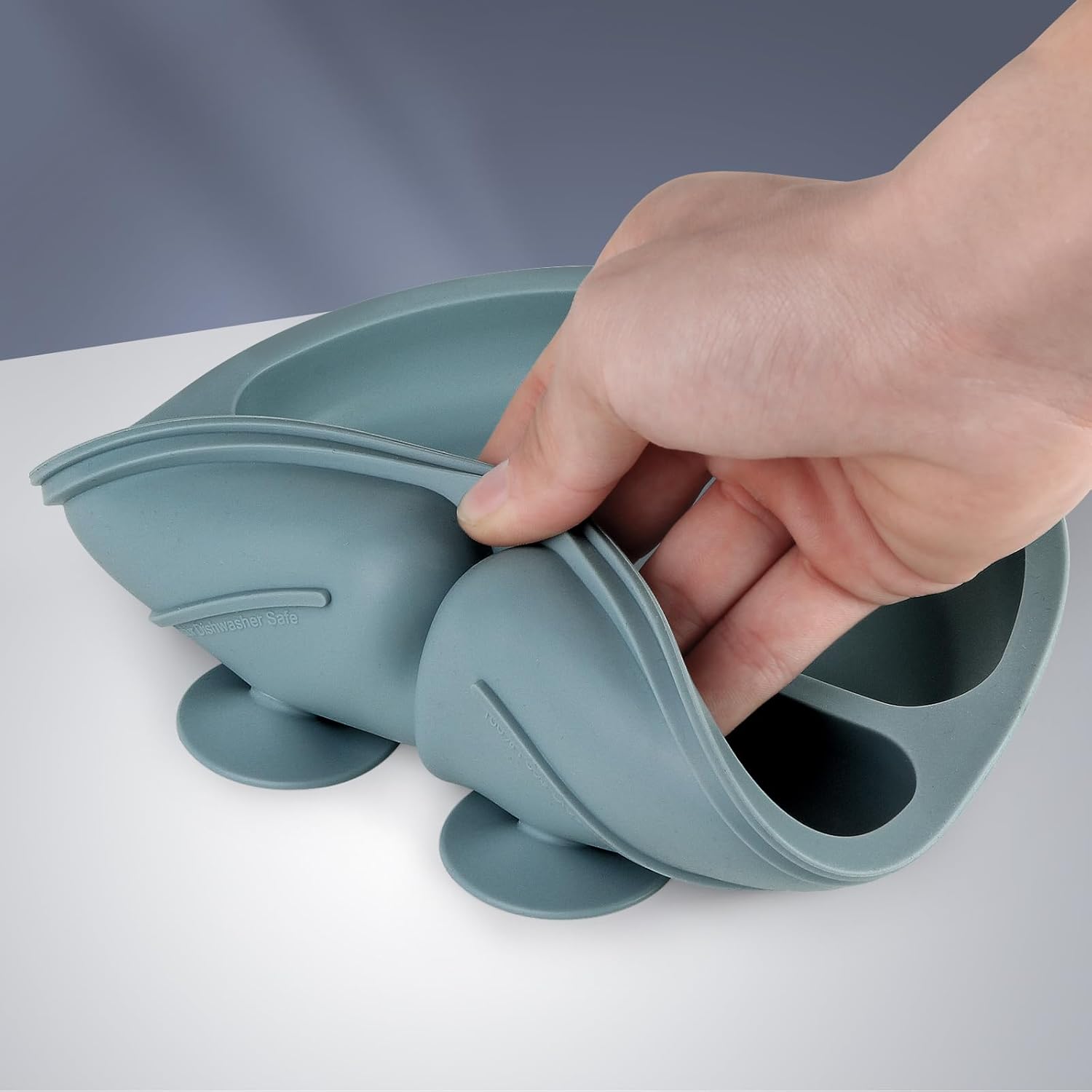 Eascrozn Baby Feeding Set 2 Pack Silicone Suction Plates Cutlery