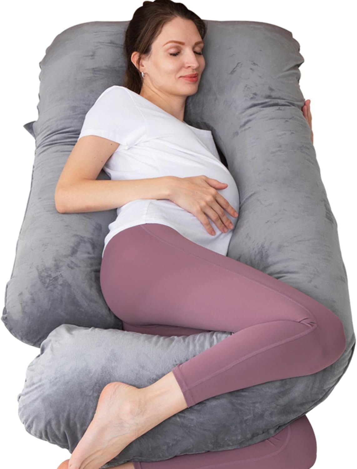 MOON PINE Pregnancy Pillow with Dark Grey Cover