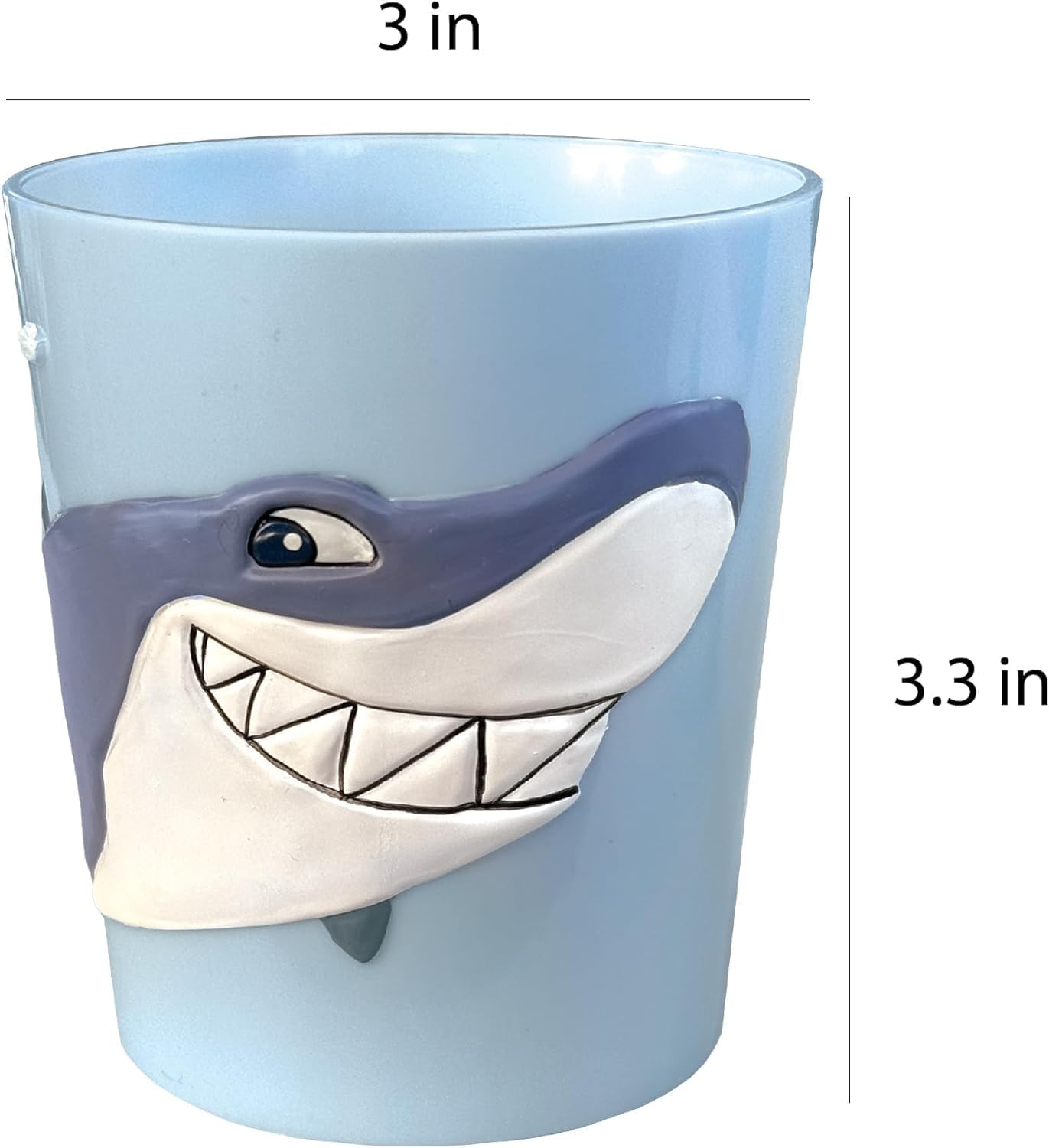 Lilys Home 3D Great White Shark Tumbler Cup 10 Ounce BPA-Free