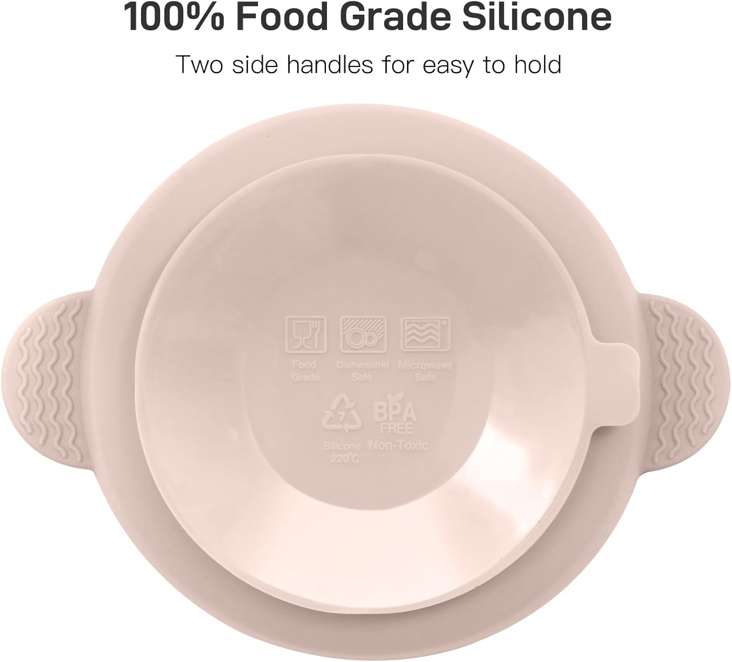 Eascrozn Silicone Baby Feeding Set 3 Bowls 3 Spoons