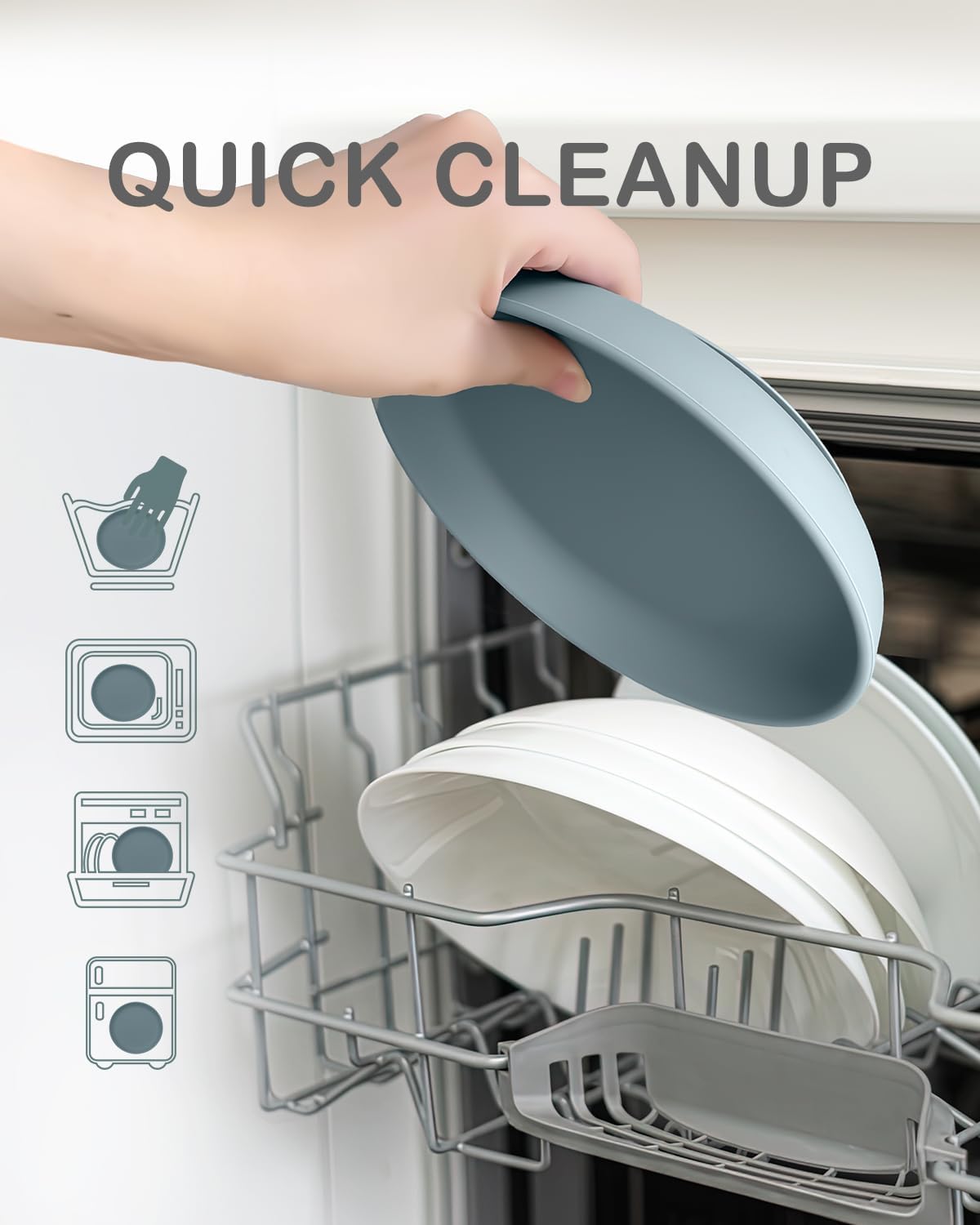Onyucean Classic Suction Plates for Kids 3-Pack BPA Free
