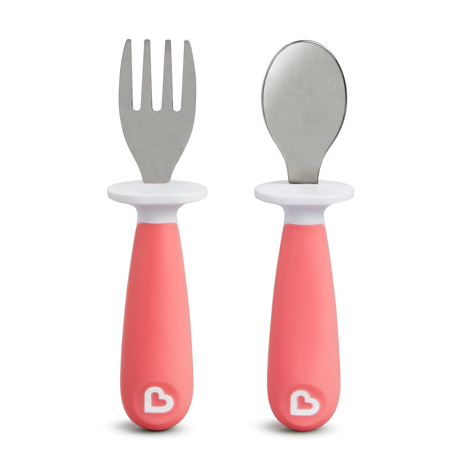 Munchkin Raise Toddler Fork Spoon Set Pink 2 Pack