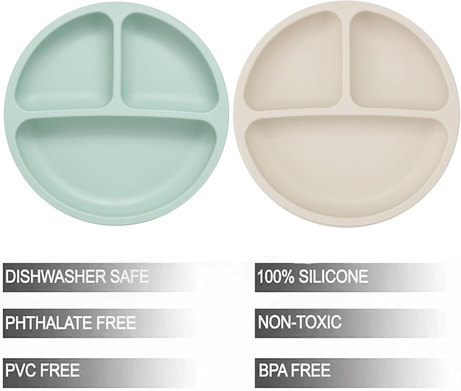 PandaEar Baby Feeding Set 2 Pack Silicone Stainless Steel 1