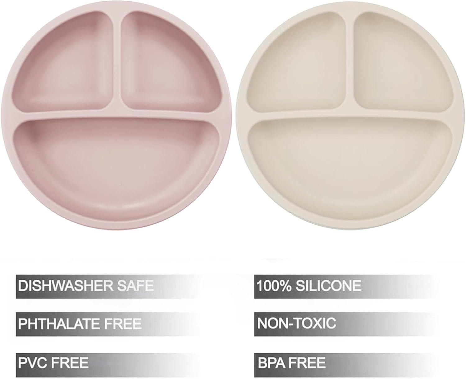 PandaEar Toddler Plates and Utensils Set 6 Pack