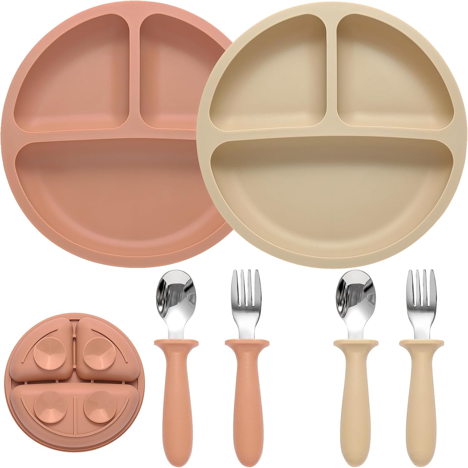 Eascrozn Silicone Baby Feeding Set 2 Pack