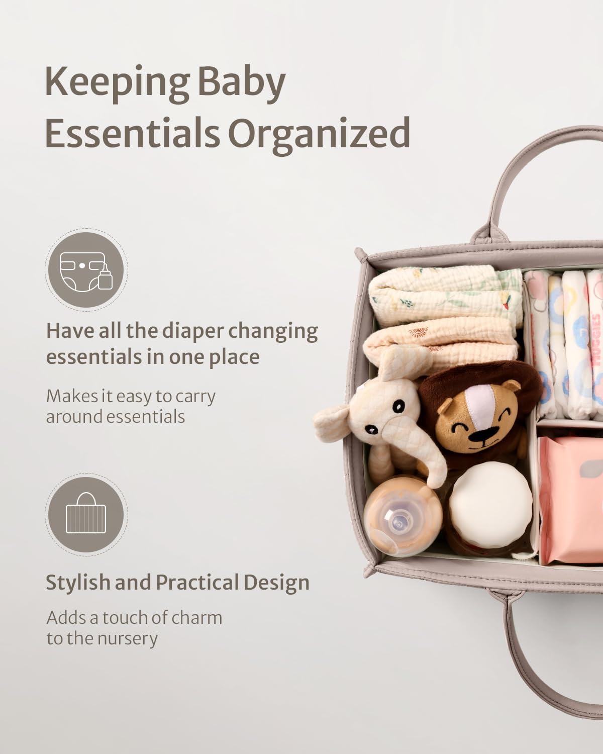 Blissful Diary Baby Diaper Caddy Organizer