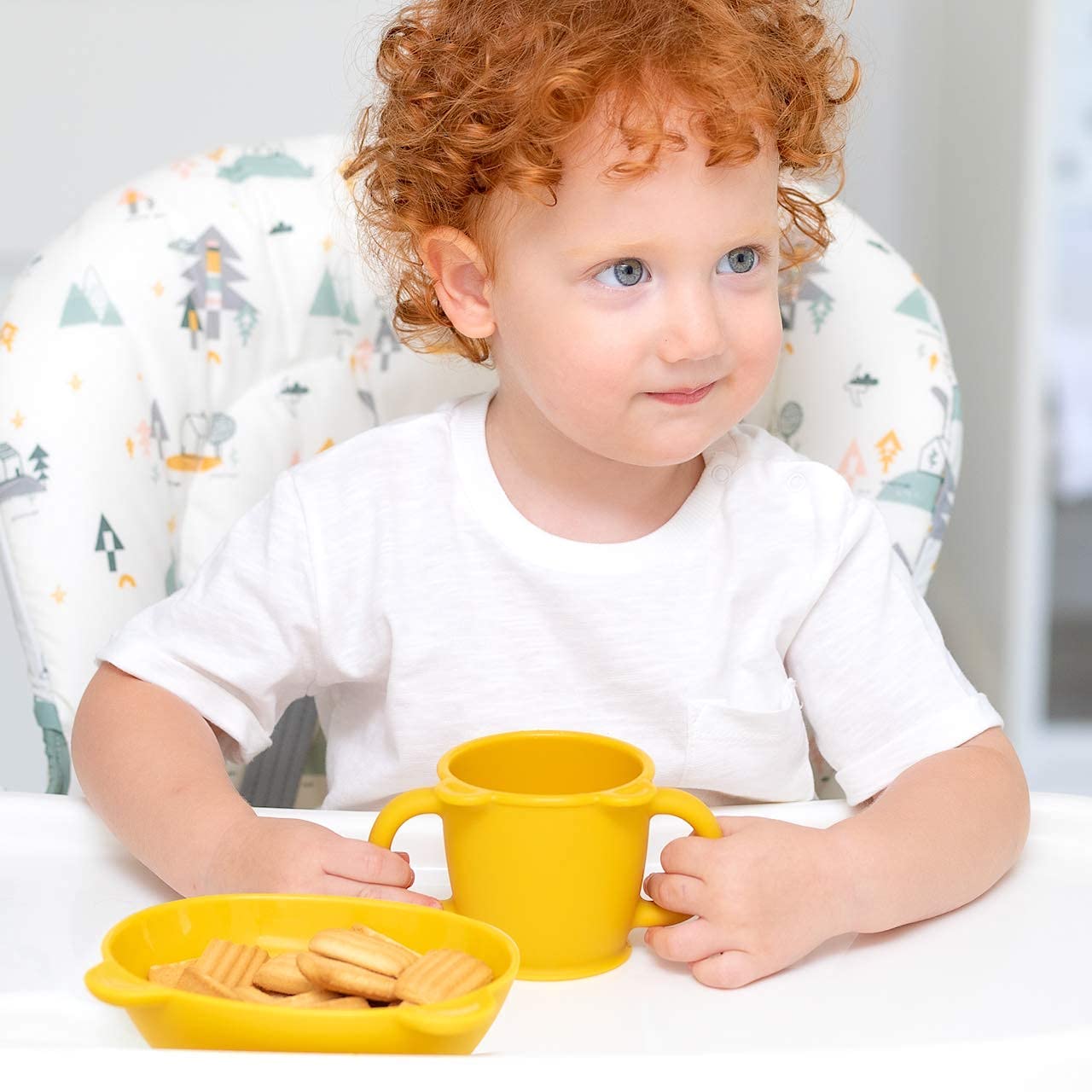 Blue Ginkgo Silicone Bear Bowls - Dishwasher Safe for Baby and Toddlers