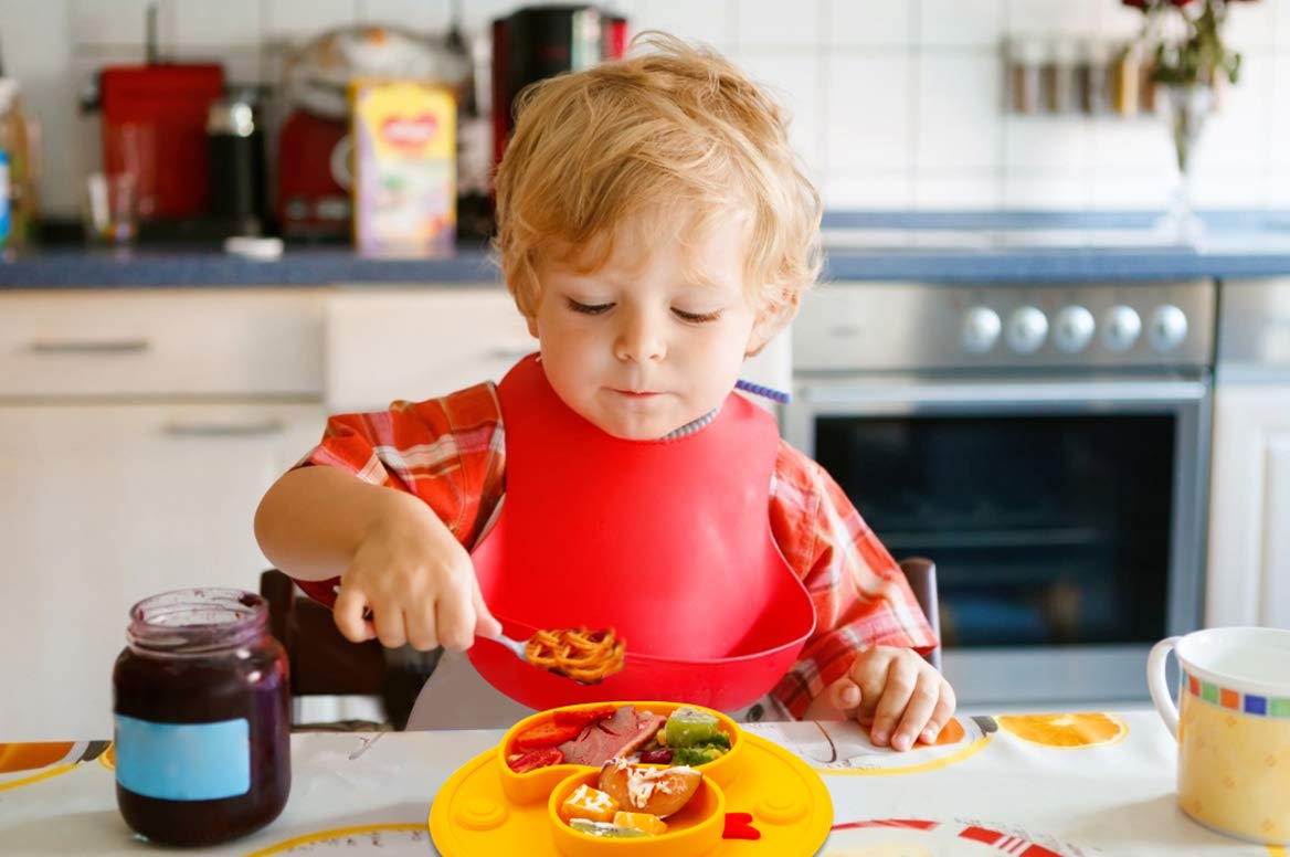 Lightening Baby Plate Silicone Toddler Suction Plate