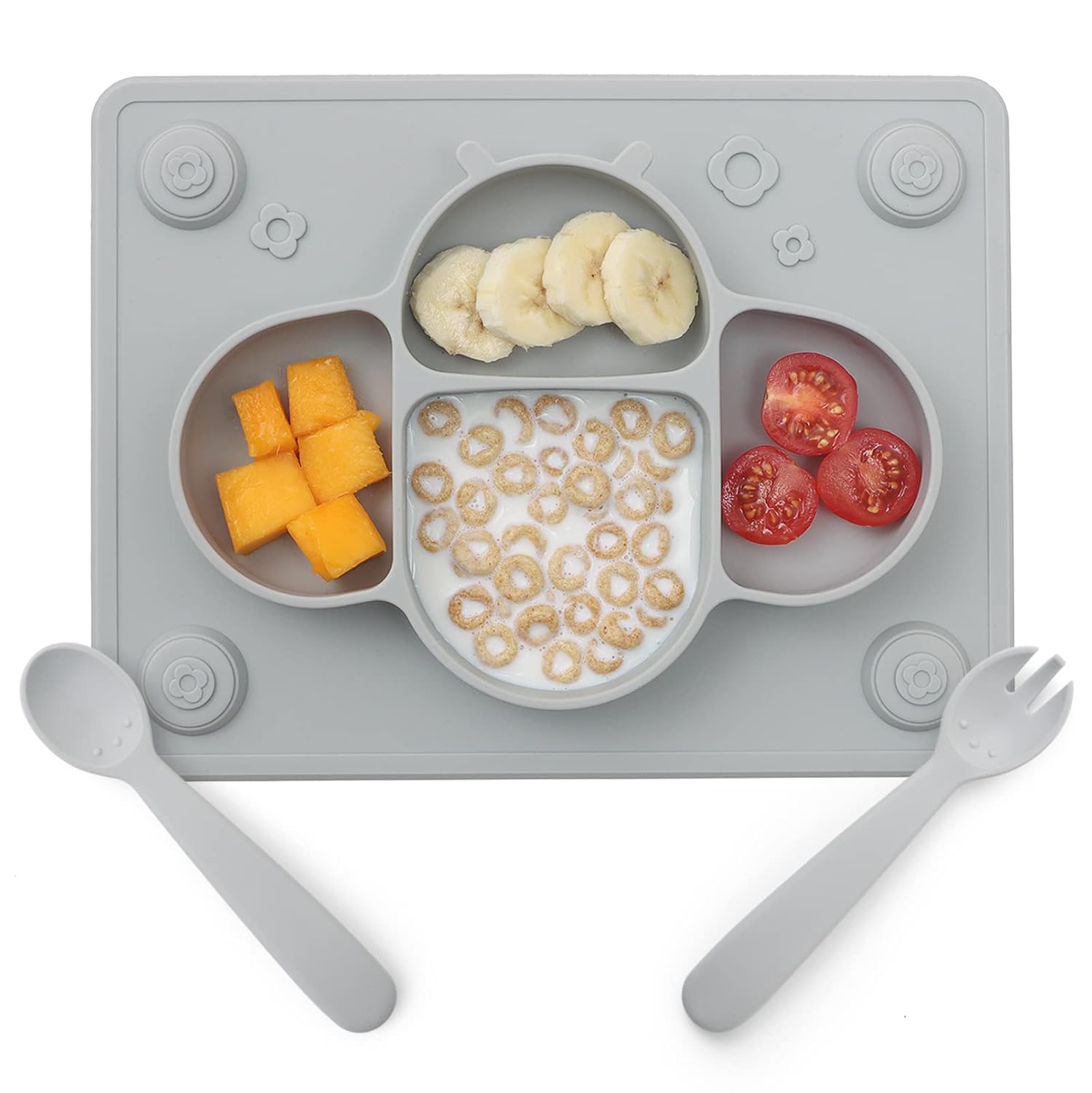 ROCCED Silicone Baby Plates with Suction