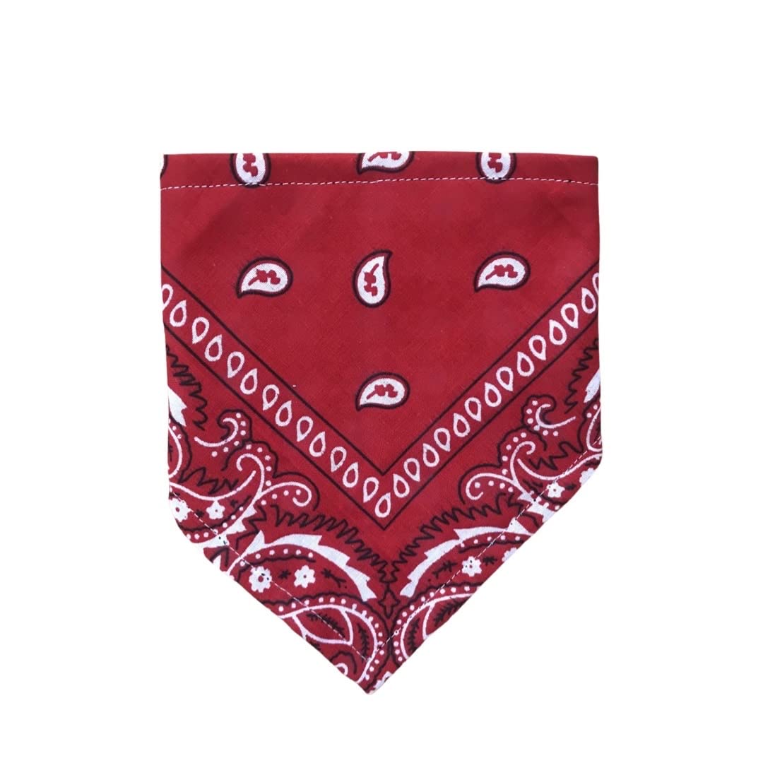 Red Bandana Bib For Baby With Flannel Lining
