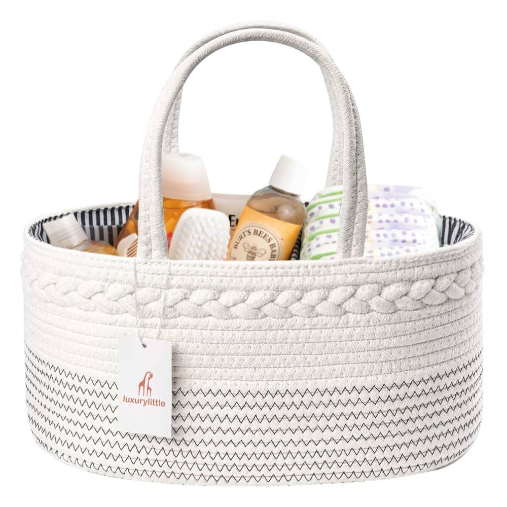 Luxury Little Diaper Caddy Organizer - White