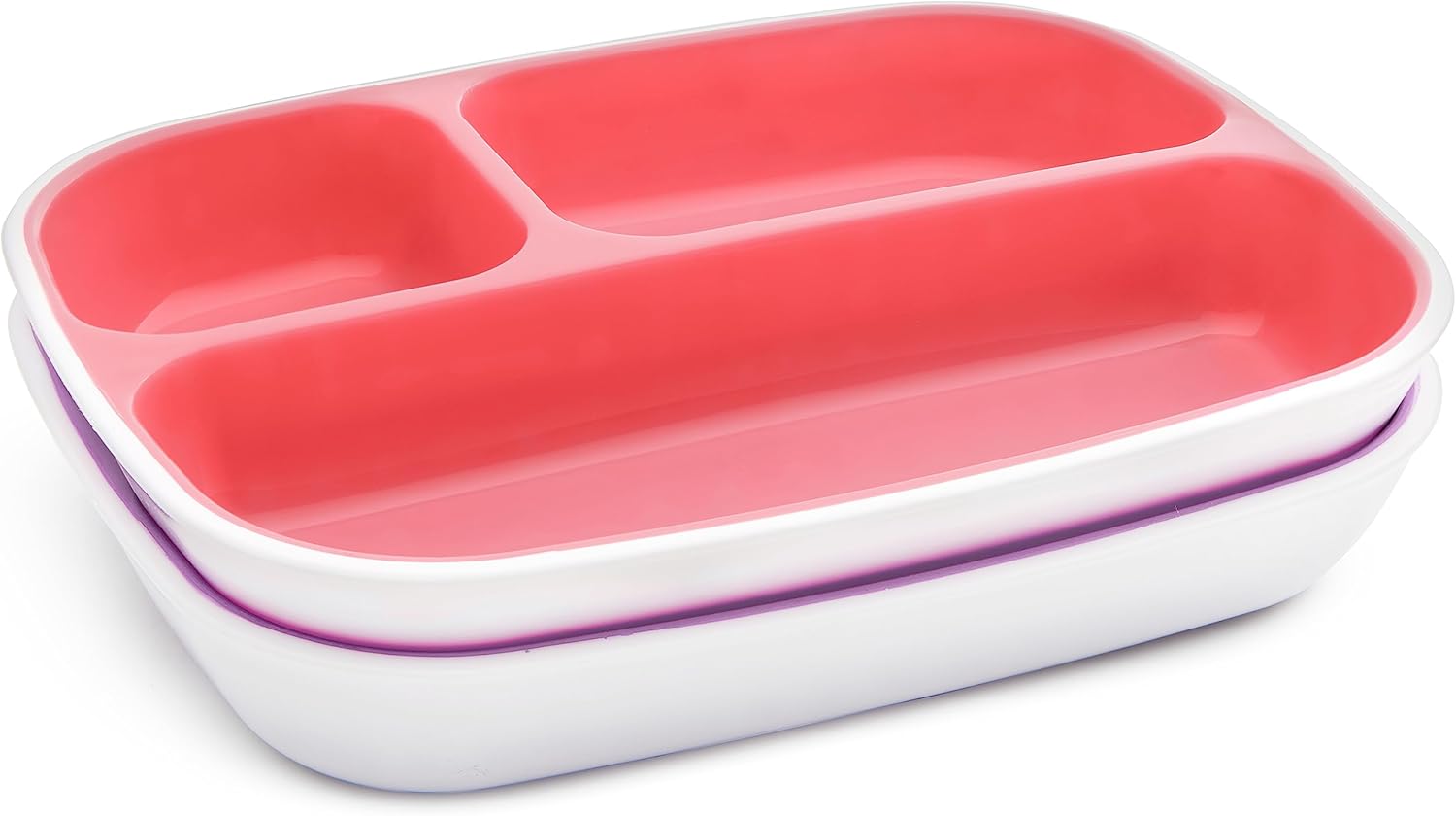 Munchkin Splash 4 Piece Toddler Plate and Bowl Set Pink Purple