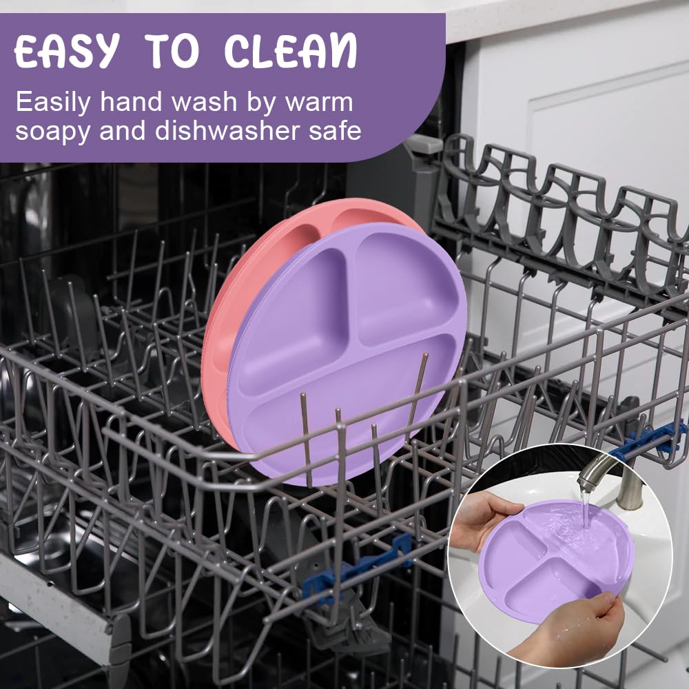 Vicloon Suction Plates for Baby 2 Pcs BPA Free