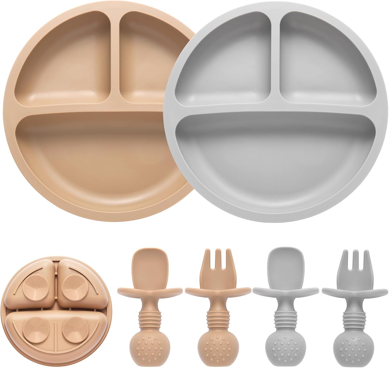 Eascrozn Silicone Baby Feeding Set 2 Pack 1