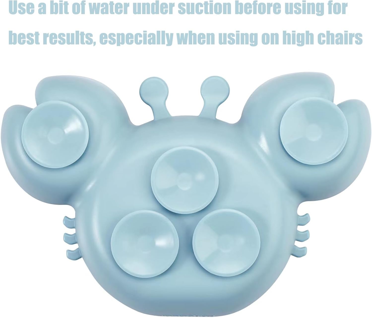 PandaEar 2-Pack Silicone Suction Baby Plate Spoon Set