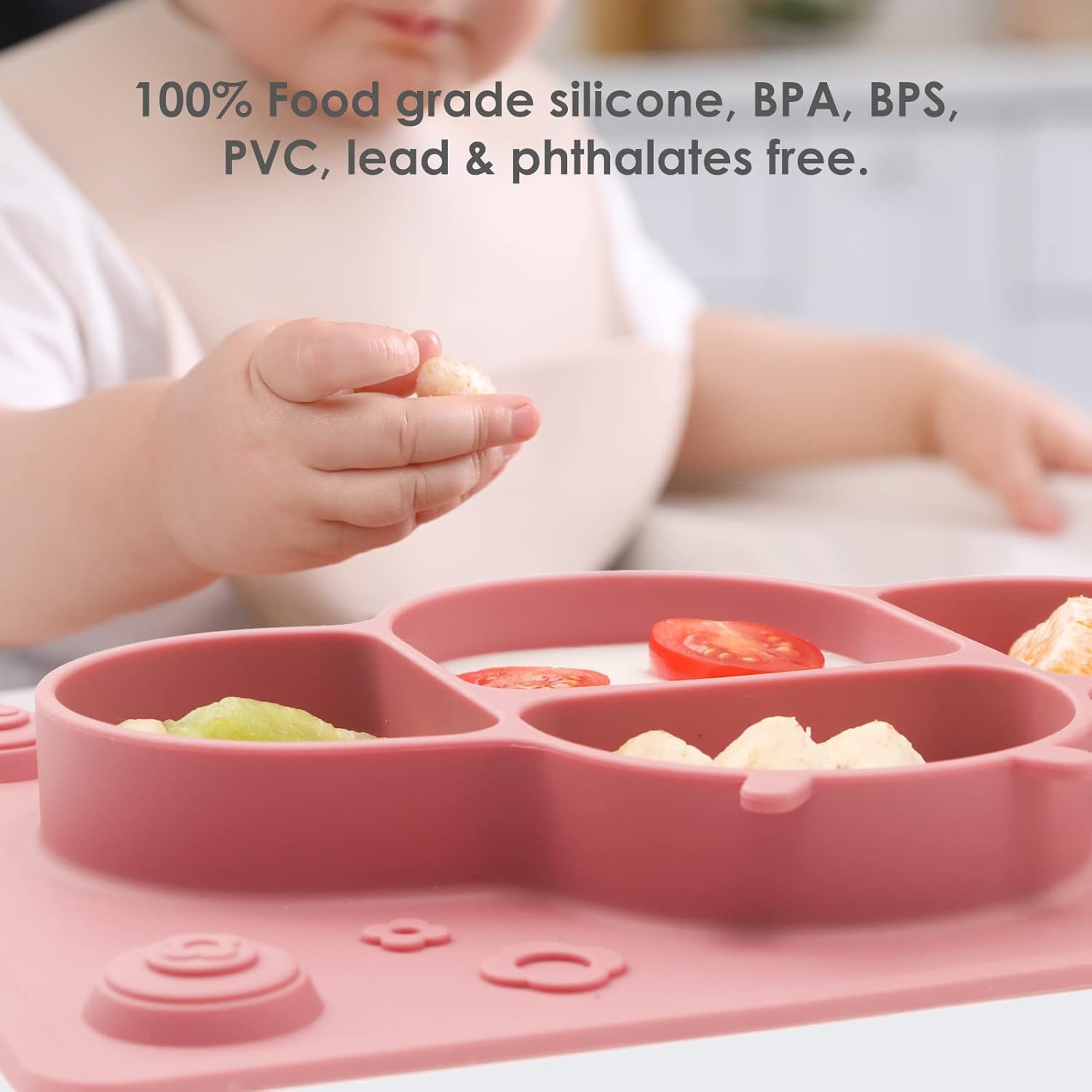ROCCED Suction Plates Utensils Set for Baby and Toddlers