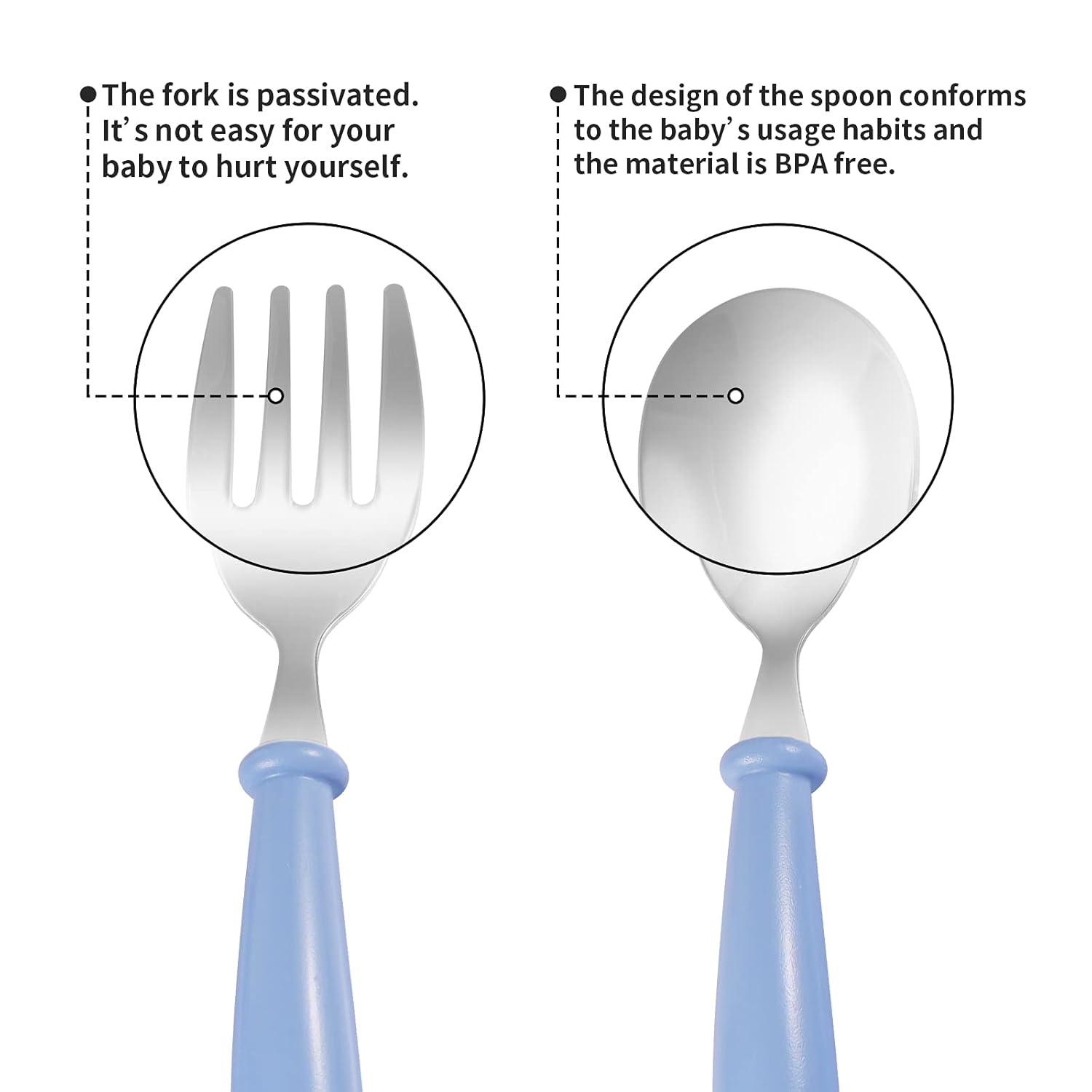Kirecoo Toddler Stainless Steel Flatware Set