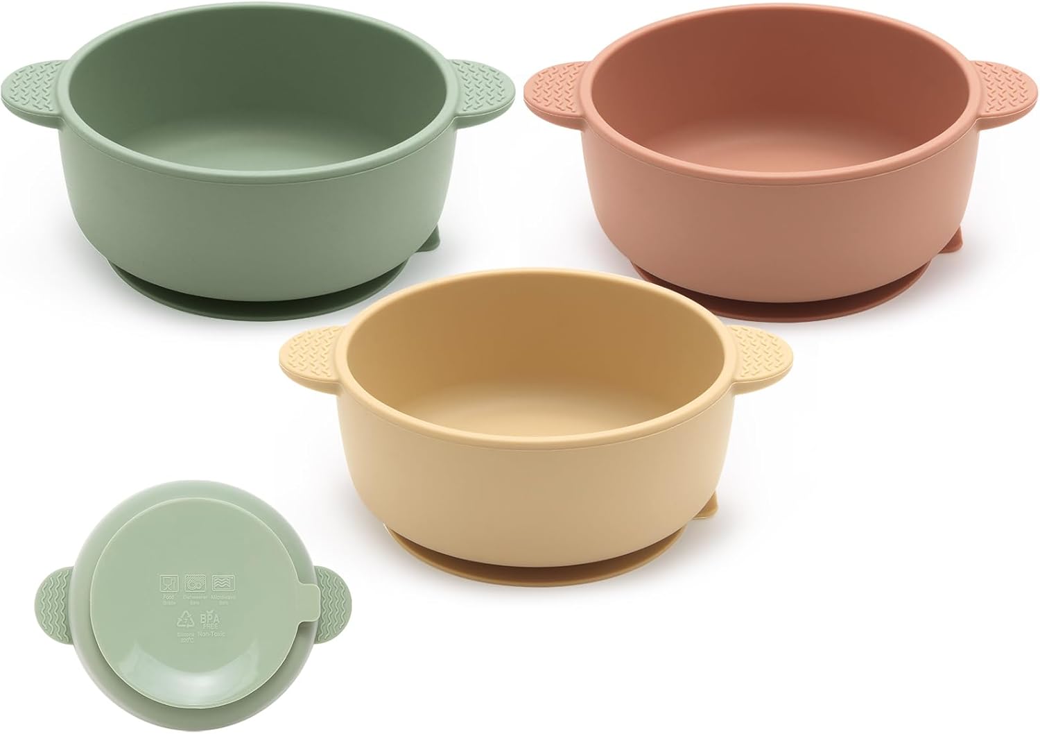 3 Pack Suction Bowls for Baby and Toddlers