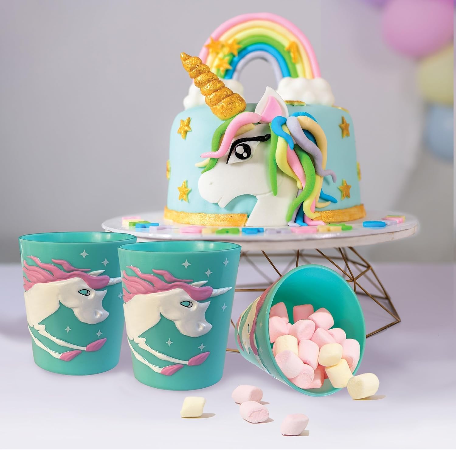 Lilys Home 3D Unicorn Tumbler 10 Ounce Reusable Kids Cup