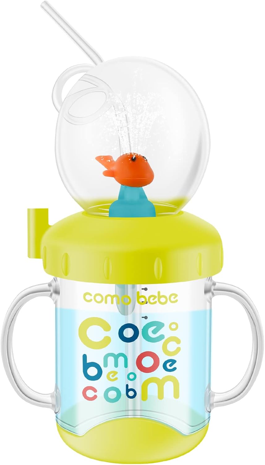 Cute Whale Sippy Cup with Spouting Effect and Leak Proof Design