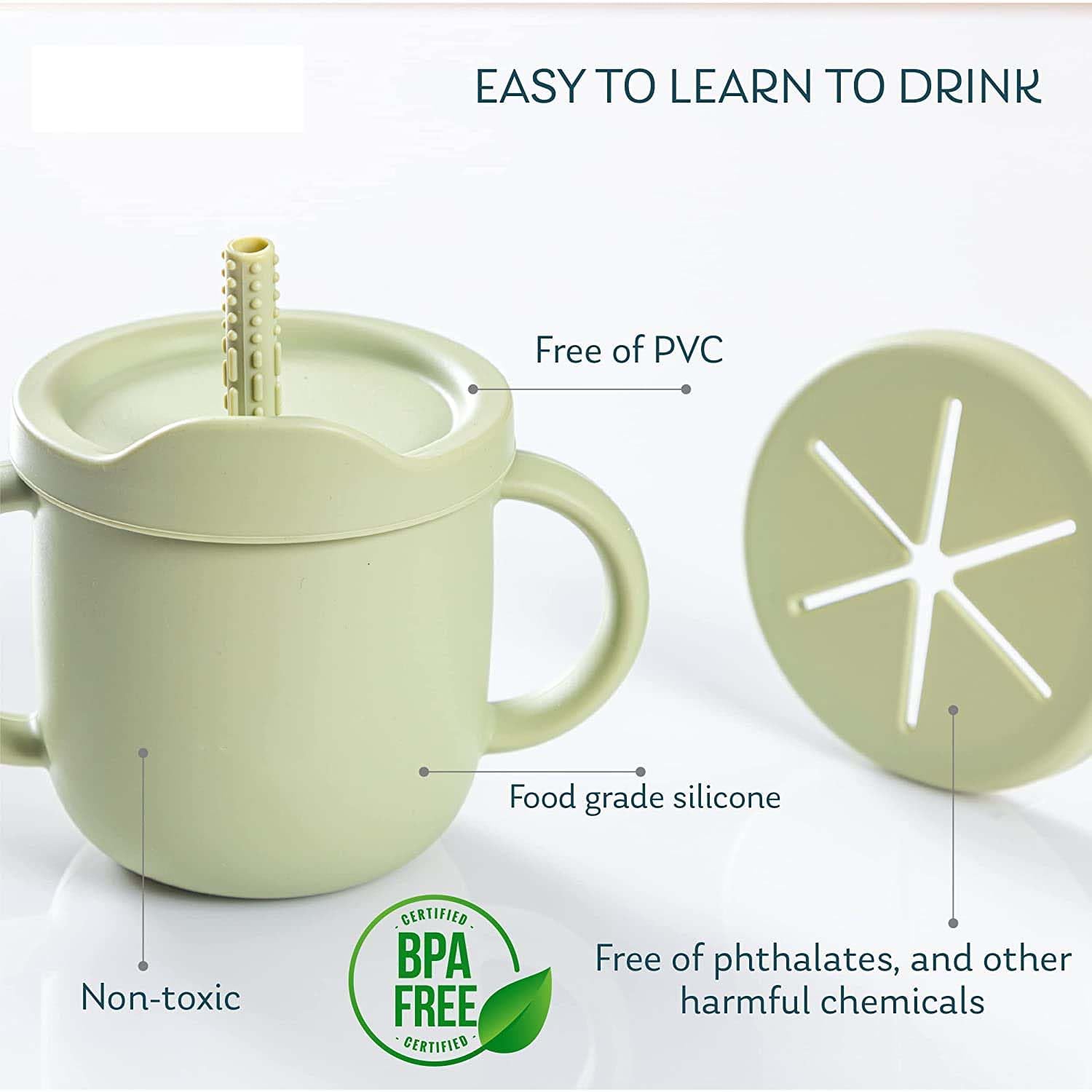 Bamboo Plates for Babies and Kids Green