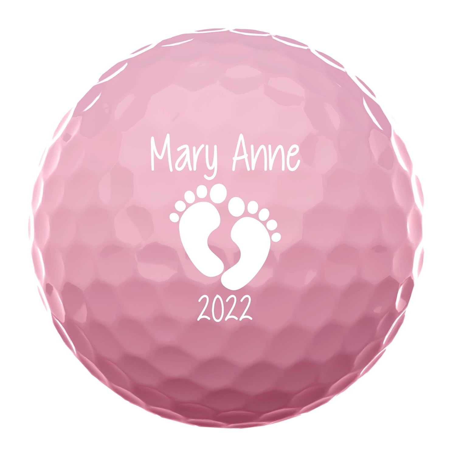 Baby Feet Announcement Personalized Golf Balls Set of 3