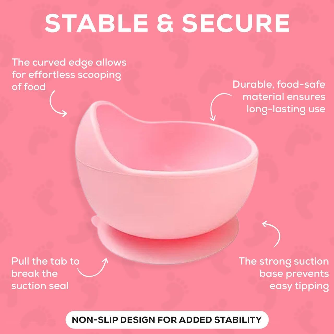 ZYLOSTORE Silicone Baby Feeding Set with Plates and Utensils PINK