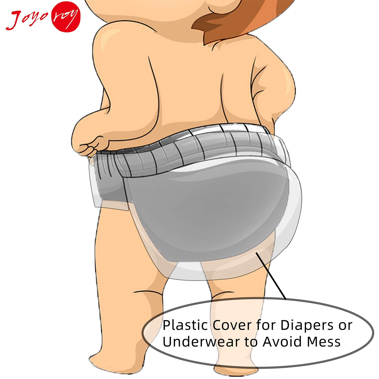 Joyo Roy 4 Pcs Reusable Rubber Pants for Potty Training