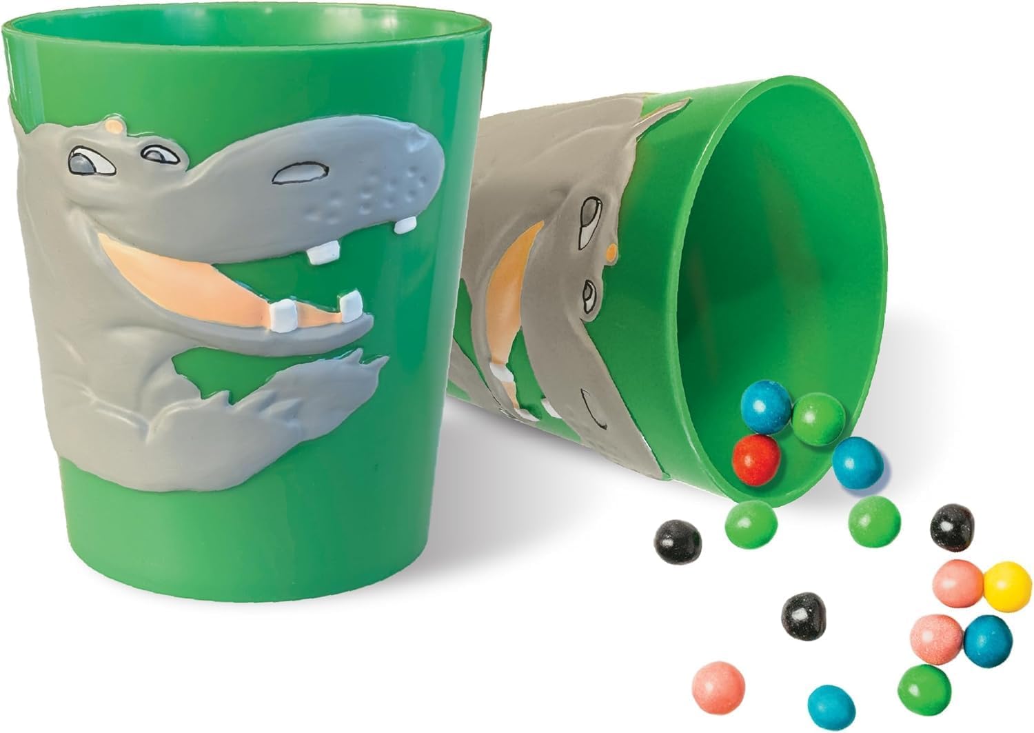 Lilys Home 3D Hippo Tumbler - 10oz BPA-Free Durable 2-Pack Grey
