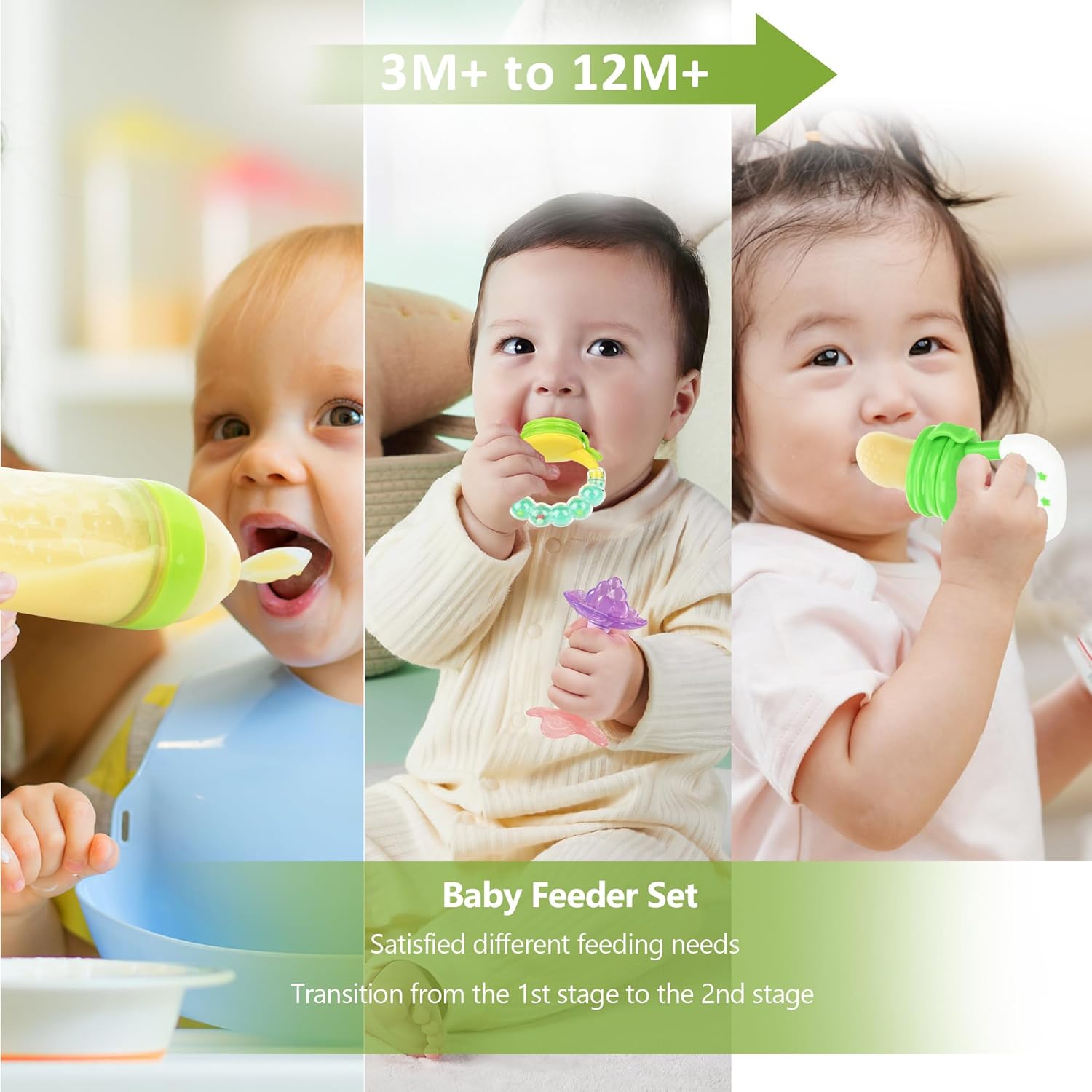 WAJIAYON Baby Fruit Feeder Pacifier 12 Pack