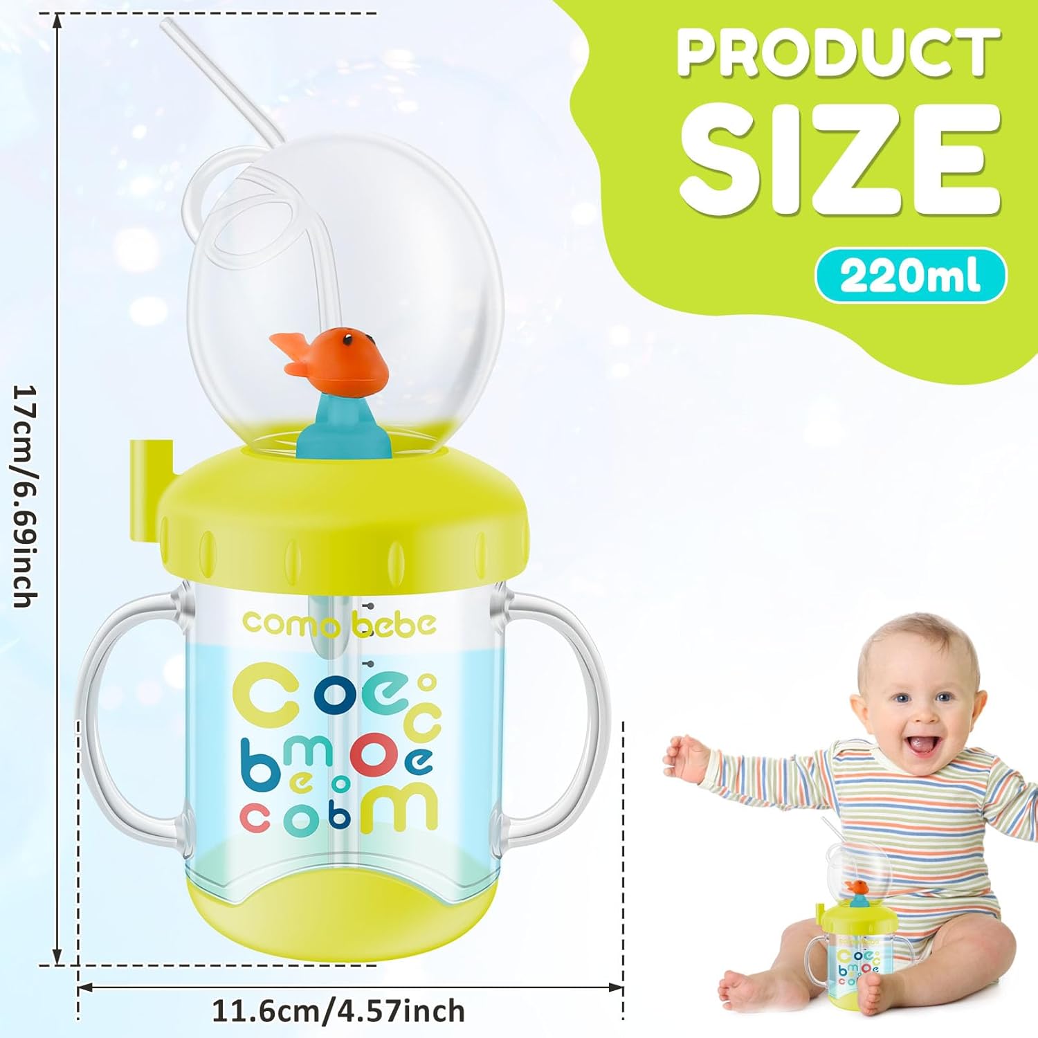 Cute Whale Sippy Cup with Spouting Effect and Leak Proof Design