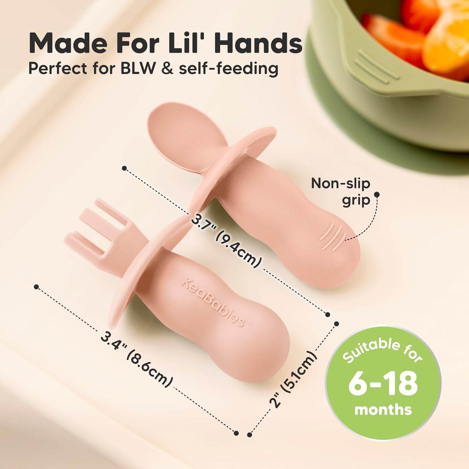 KeaBabies 2-Pack Suction Baby Bowls with Lids and Utensils 1