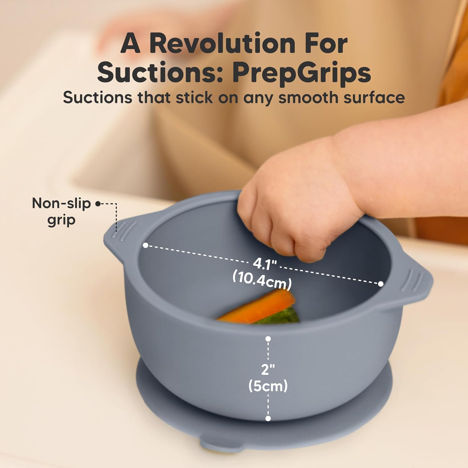 KeaBabies 2-Pack Suction Baby Bowls with Lids and Utensils Set 1