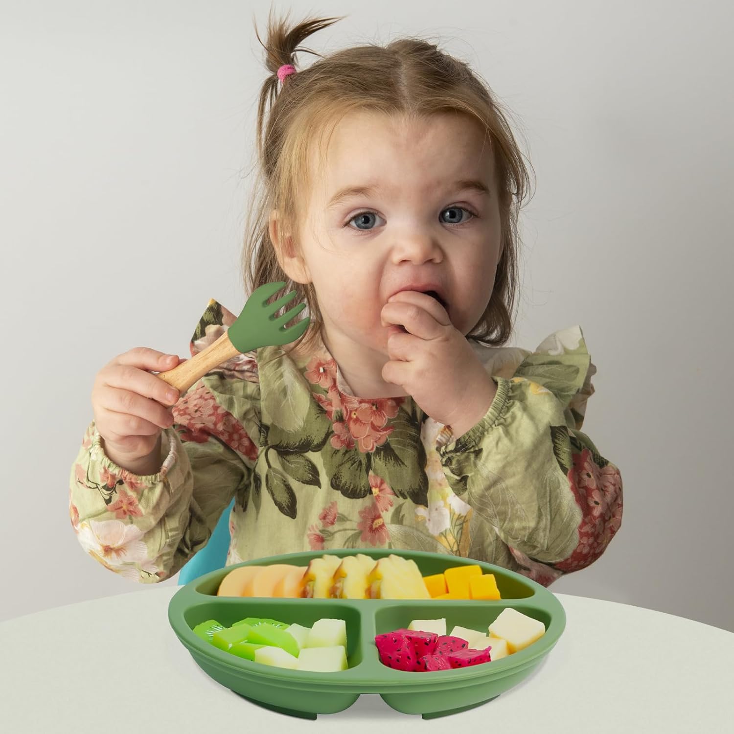 LITTLE RAWR Suction Plates 3 Pack BPA Free