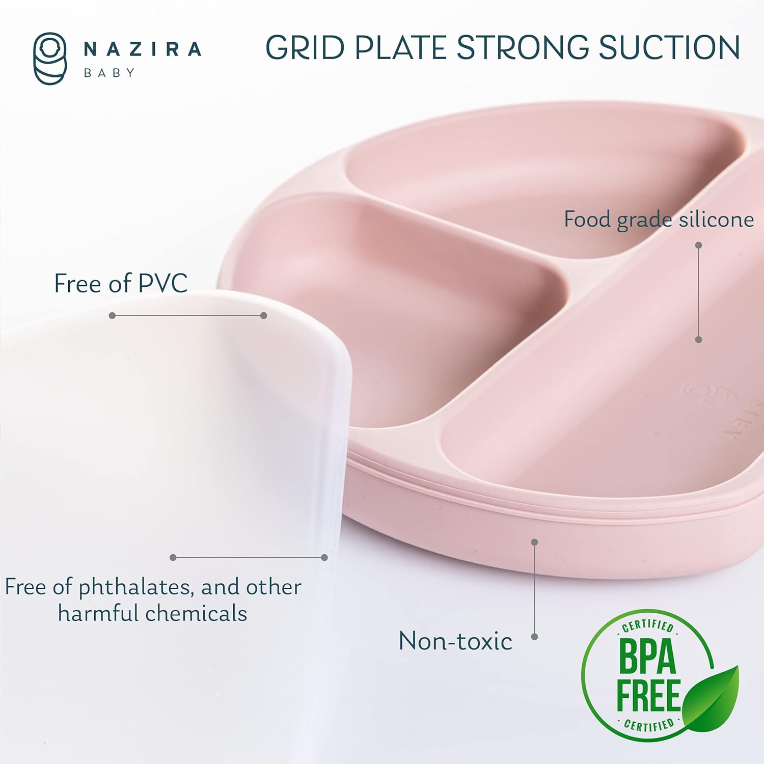 8 Piece Baby Feeding Set with Suction and Bibs