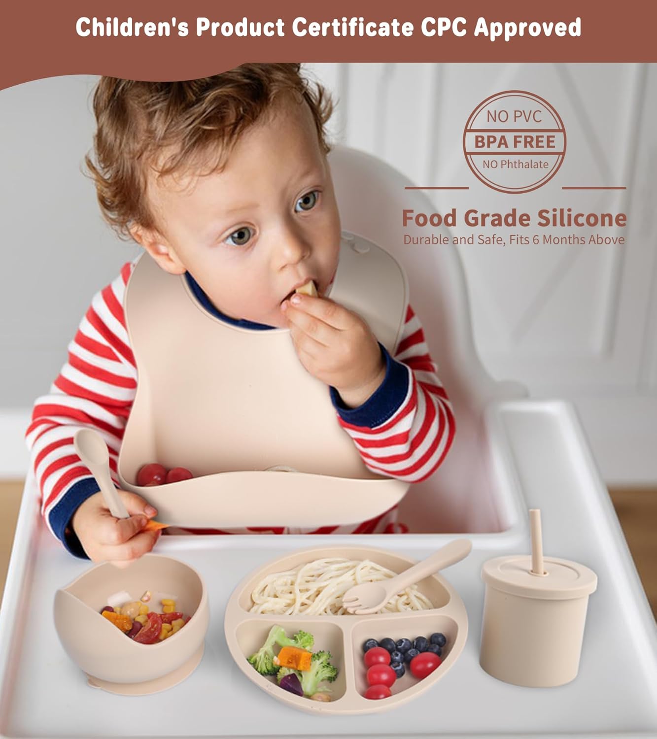 ECLIP Silicone Baby Feeding Set 10 Pcs