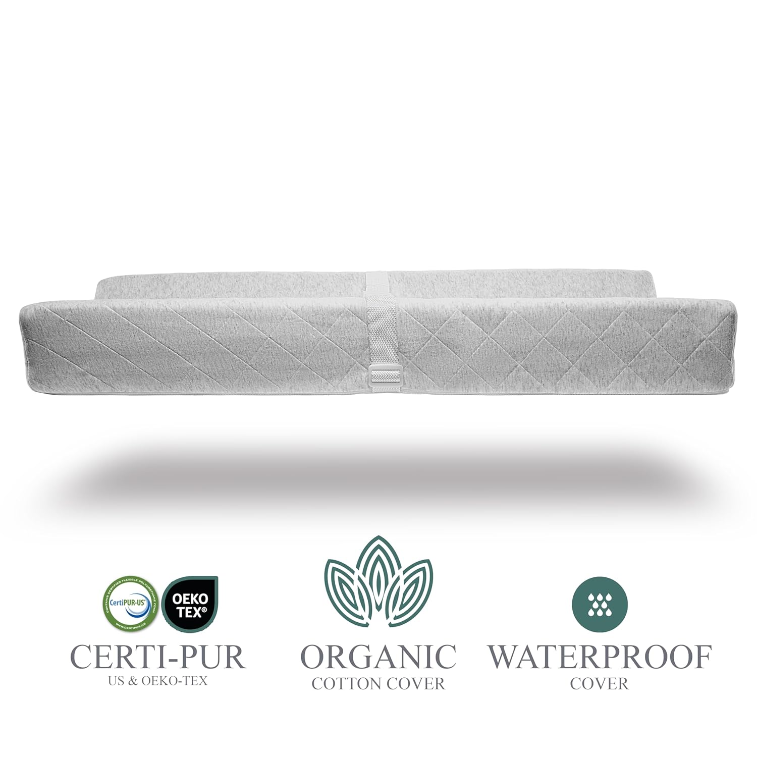 Modera Organic Cotton Contoured Changing Pad with Waterproof Foam