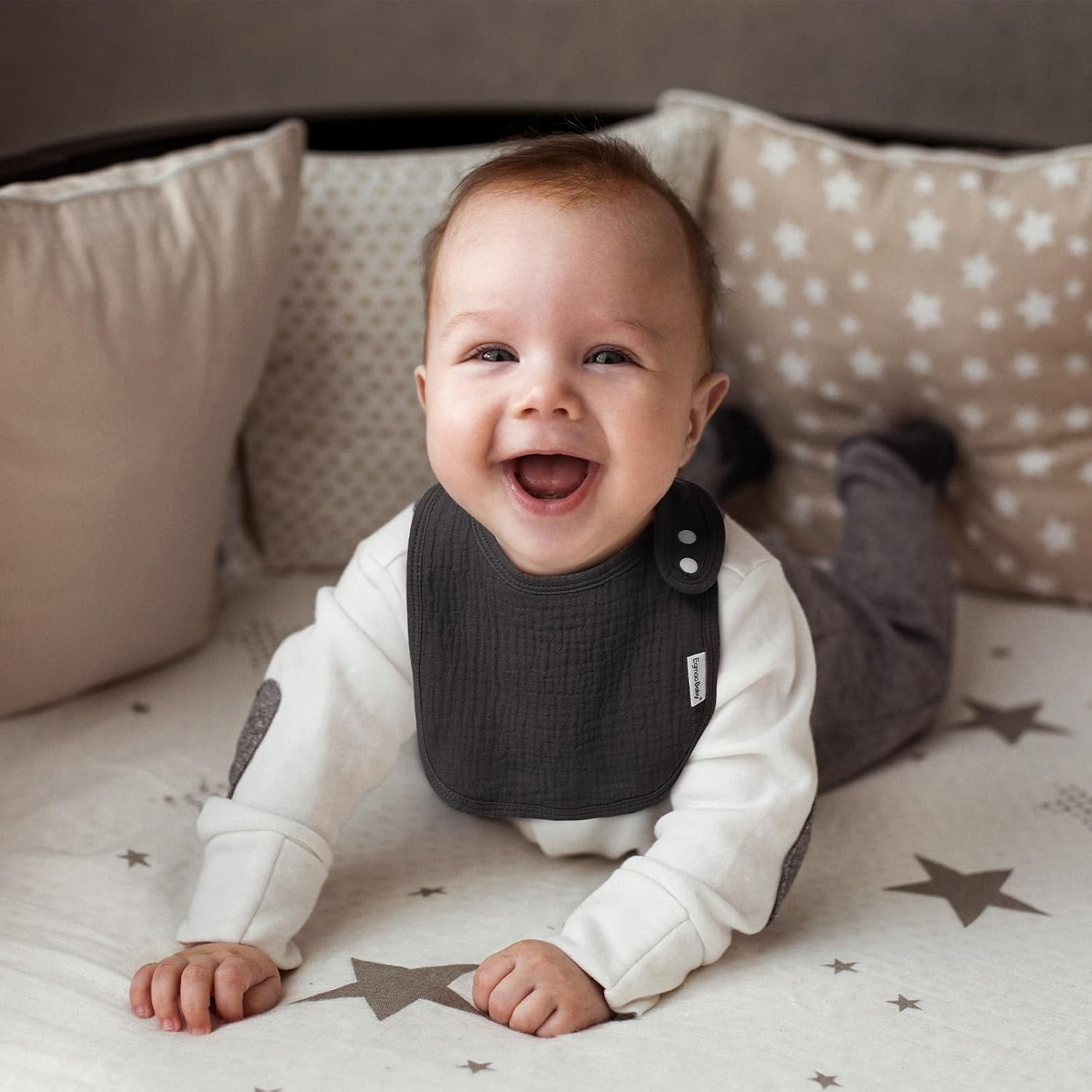 Organic Muslin Bibs 5 Pack for Baby Boys Girls 1
