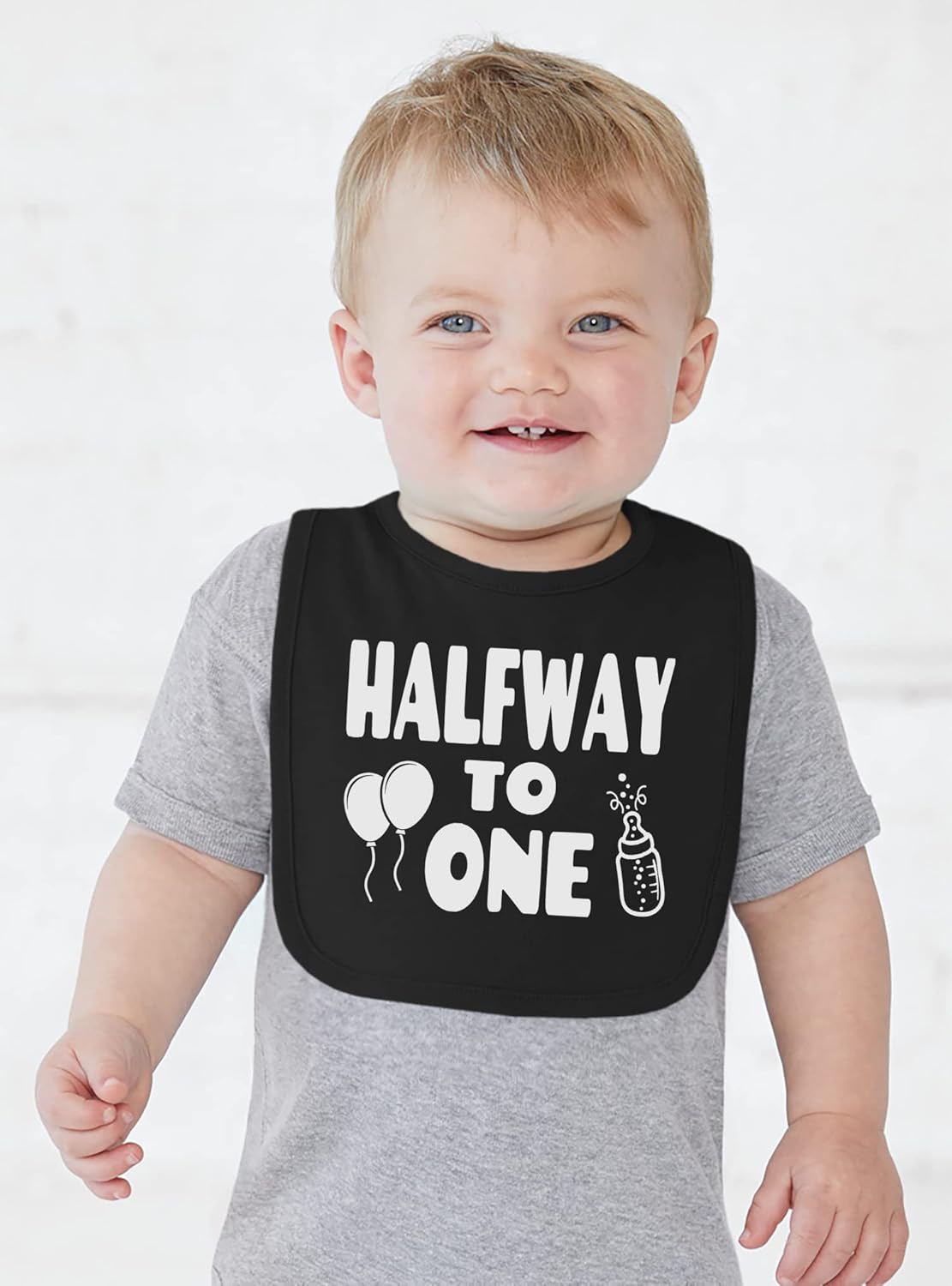 Aidens Corner Handmade Baby Half Birthday Bibs