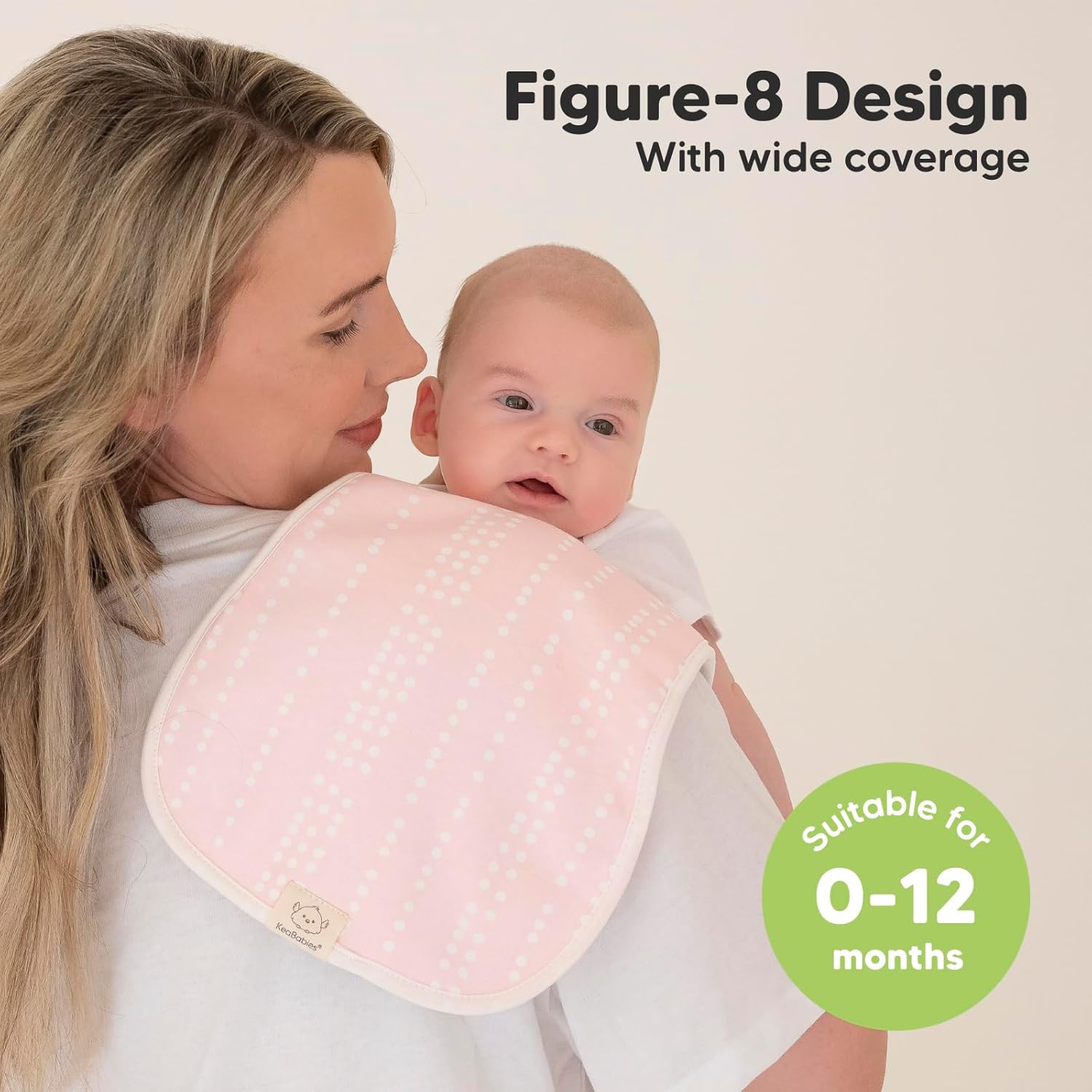 KeaBabies Organic Burp Cloths - 5-Pack Super Absorbent Soft Plush