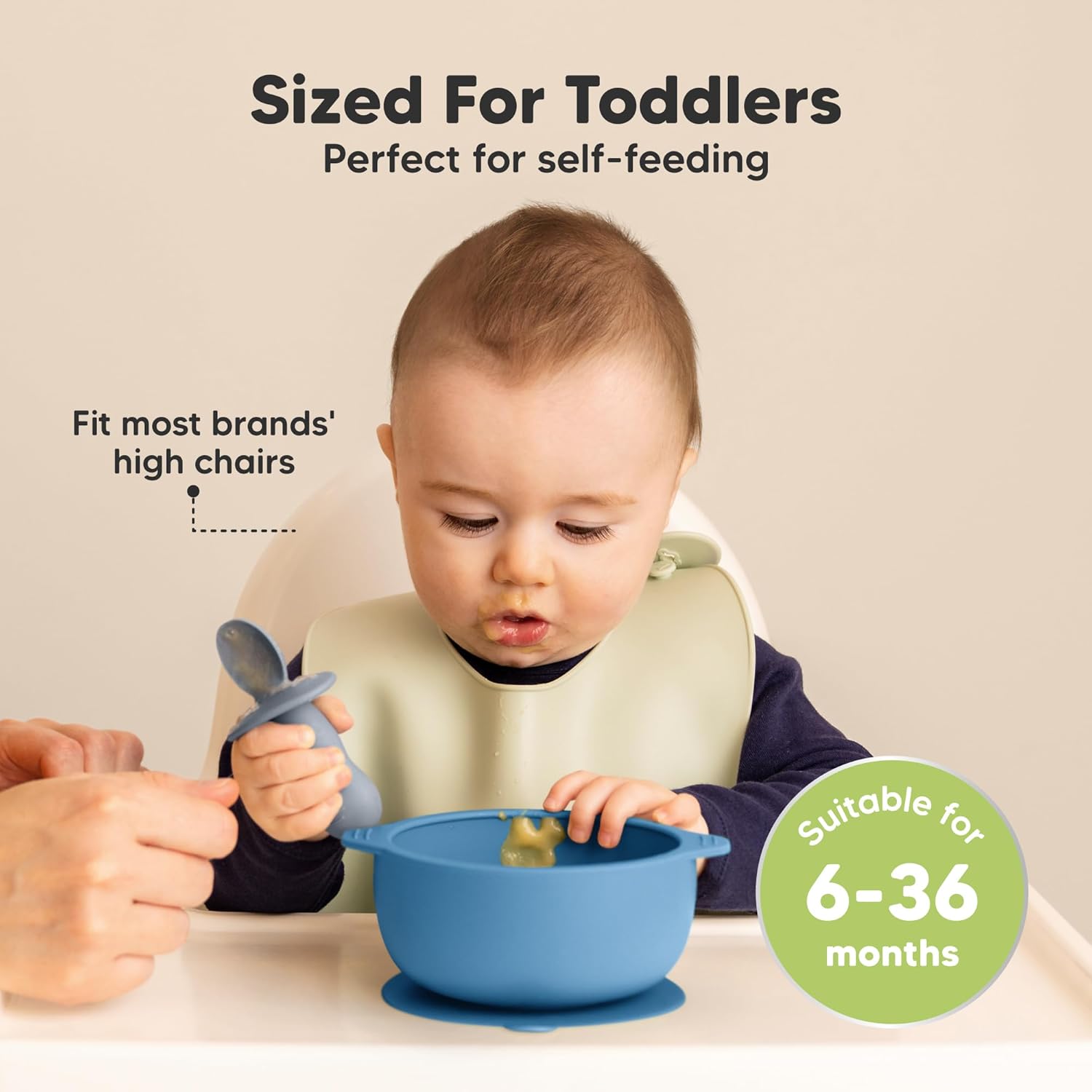 KeaBabies 2-Pack Suction Bowls with Lids and Utensils Set 1