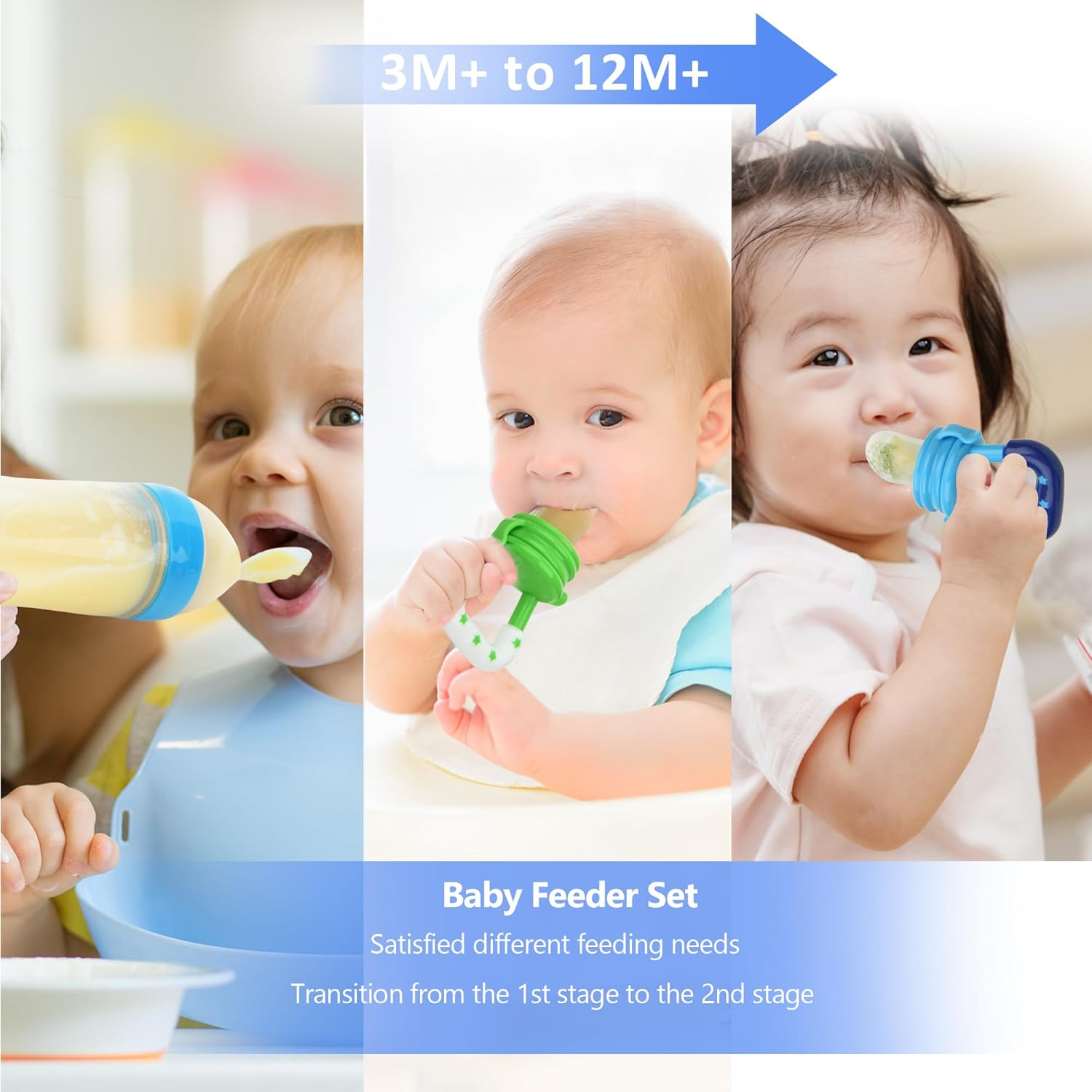 WAJIAYON 5 Pack Baby Fruit Feeder Pacifier with Spoon