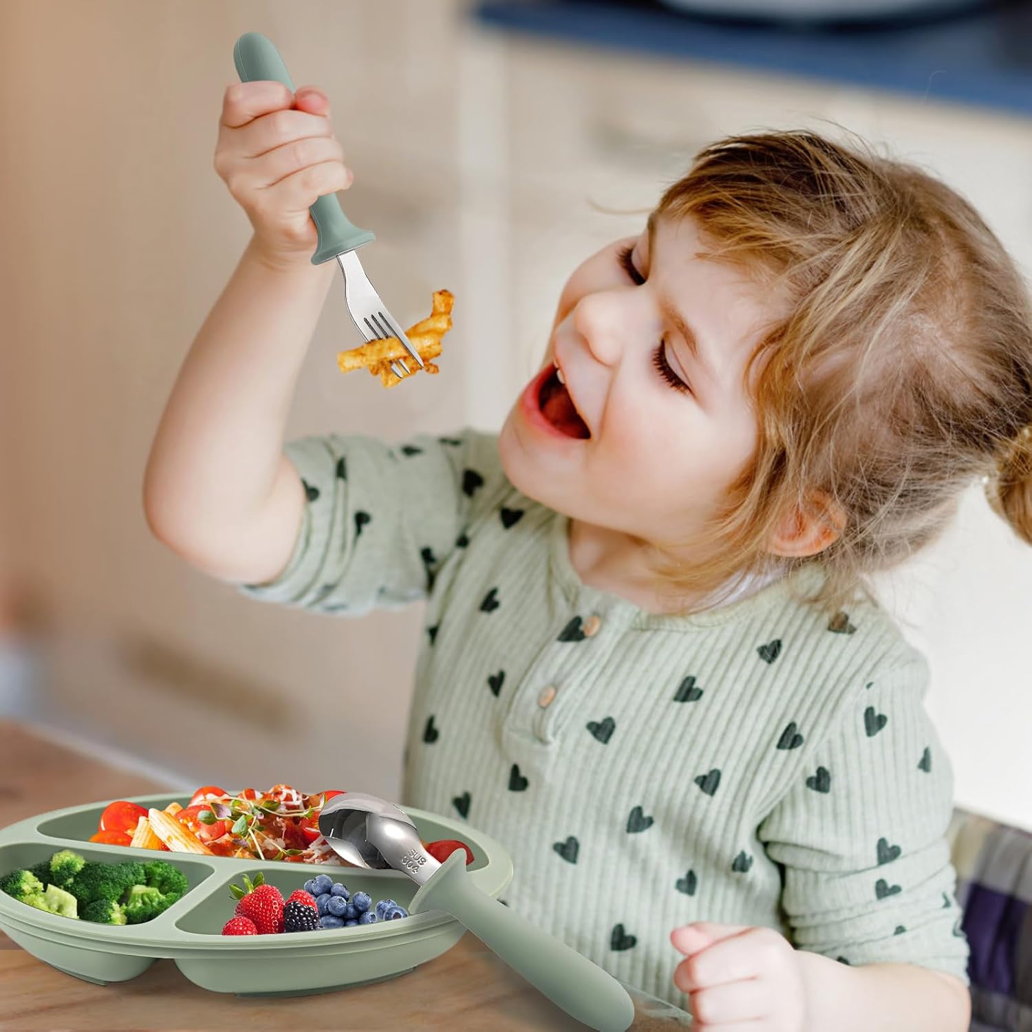 Eascrozn Toddler Feeding Set 2 Pack