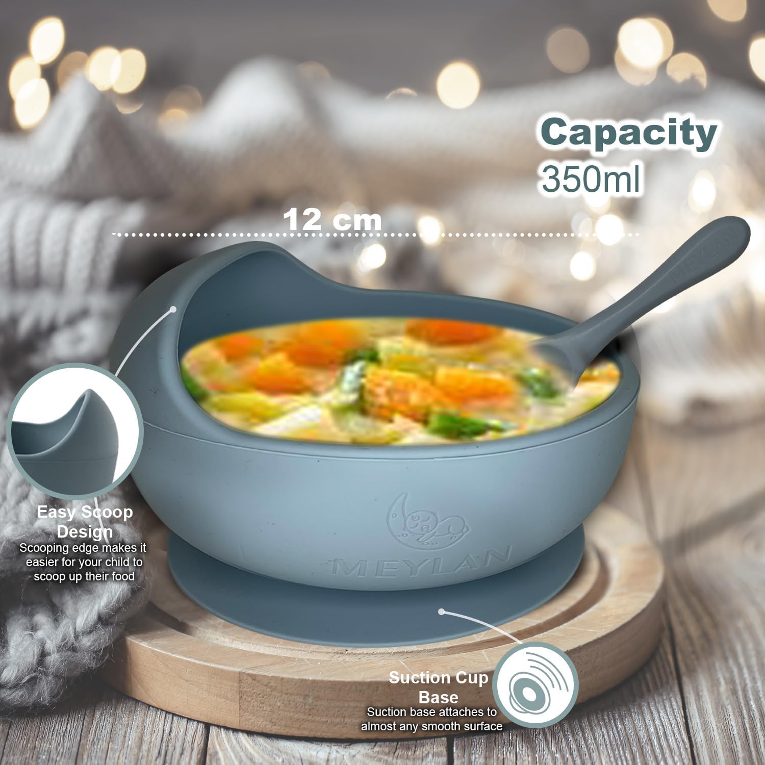 Meylan 10-Piece BPA-Free Silicone Feeding Set