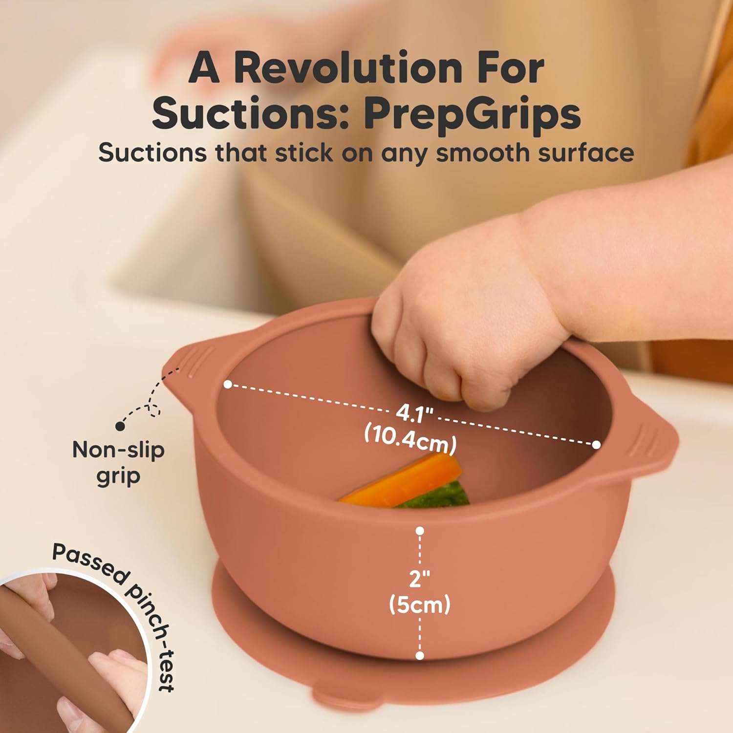 KeaBabies 2-Pack Suction Bowls with Lids and 12-Pack Food Containers