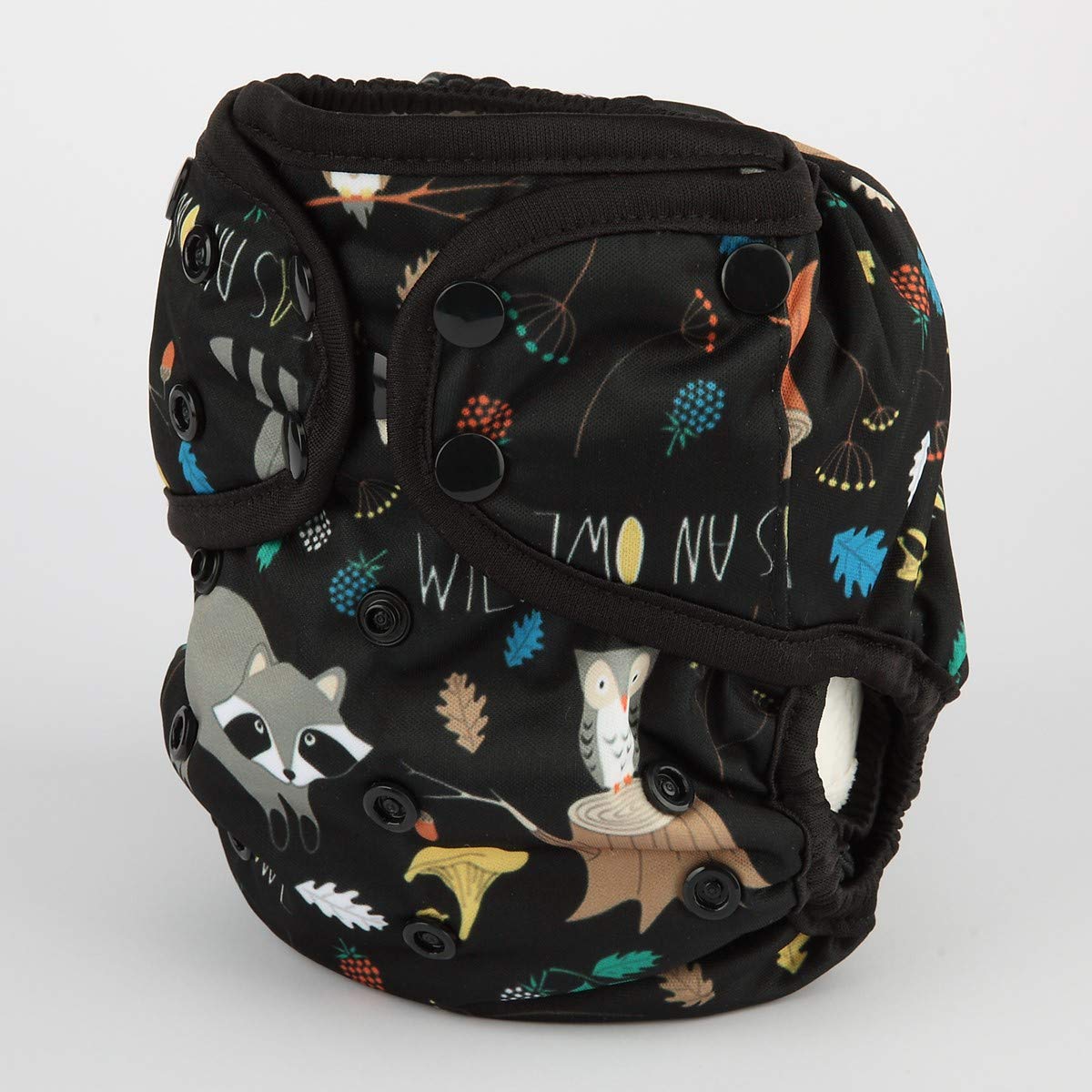 Baby Diaper Cover Nappy One Size 8lbs to 36lbs Racoon Owl