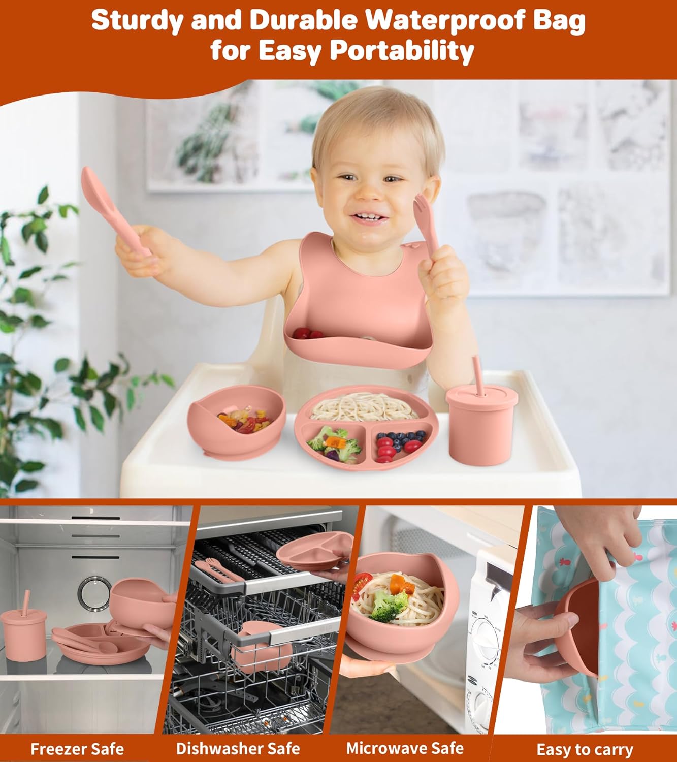 ECLIP Silicone Baby Feeding Set 10pcs