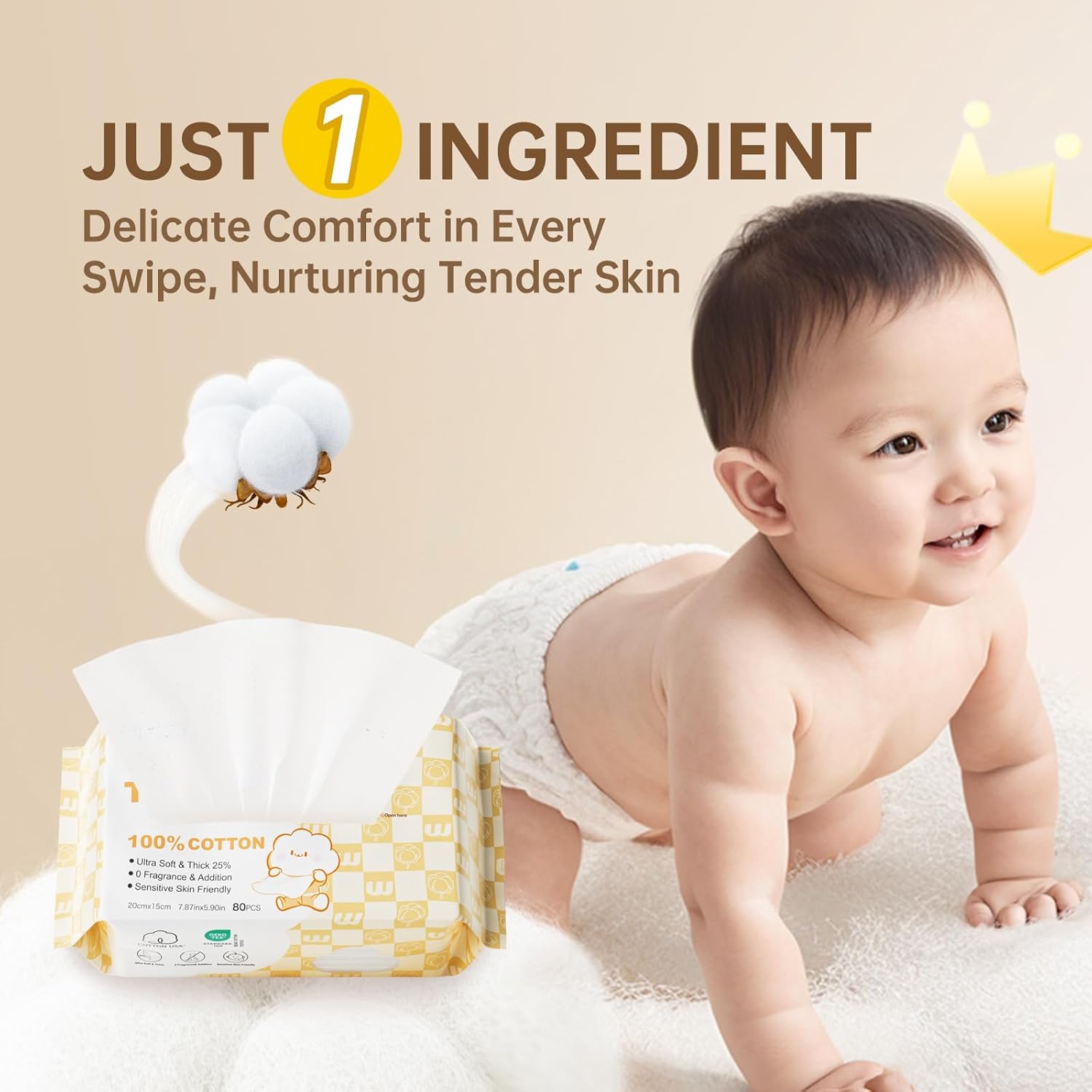 Winner 100 USA Cotton Dry Wipes 240 Count Pack of 3