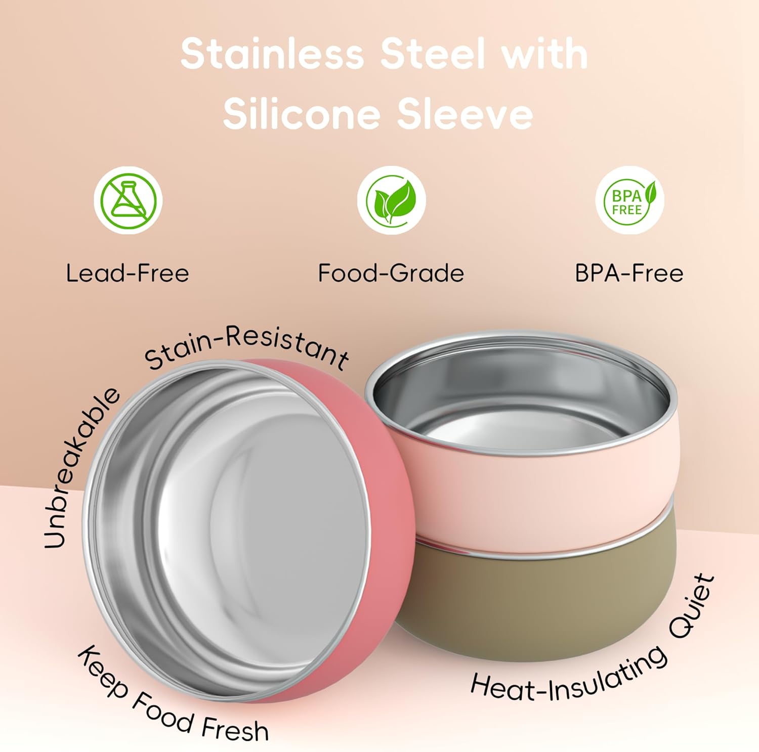 Bellas Friends 3 Pack Baby Bowls with Silicone Base