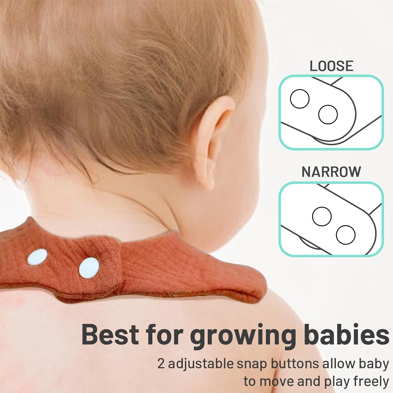 EllieHouse 10Pack Muslin Drool Bibs for Babies